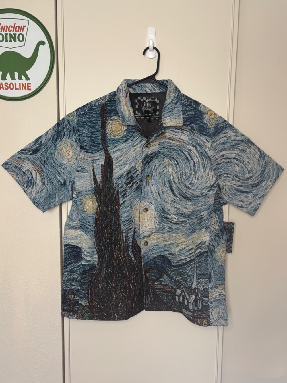 Rebel Vengeance Unisex XXL “Starry Night” Short Sleeve Button-Down Shirt